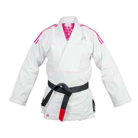 Bjj Dragt - Gi - Adidas BJJ - 'JJ430' - Hvid-Pink