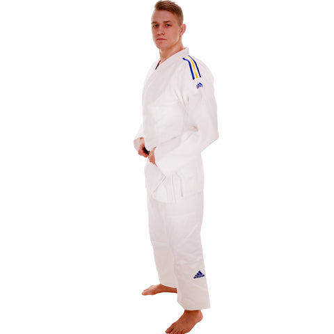 Judo Uniform - Adidas Judo - 'Champion 2.0' - Slim Fit - - Hvid-Gul