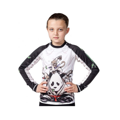 Rashguard - Kids Gentle Panda - Tatami - Langærmet - Hvid