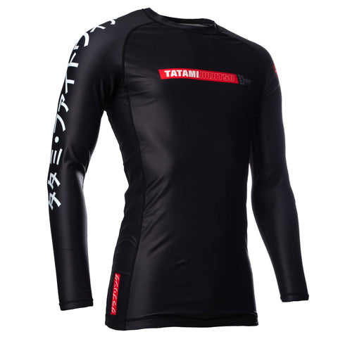 Rash Guard - Men - Tatami Fightwear - Global Long Sleeve - Blac