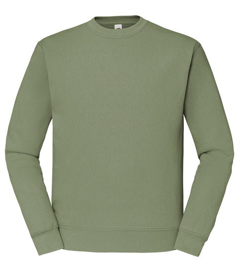 Trøje - Fruit of the Loom - 'Crewneck' - Olivengrøn
