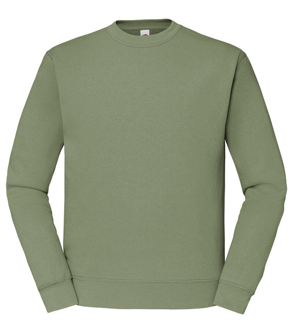 Trøje - Fruit of the Loom - 'Crewneck' - Olivengrøn