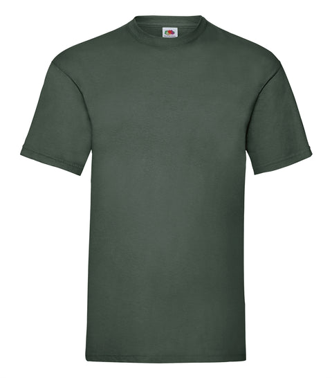 T-Shirt - Fruit of the Loom - 'Valueweight T' - Mørkegrøn