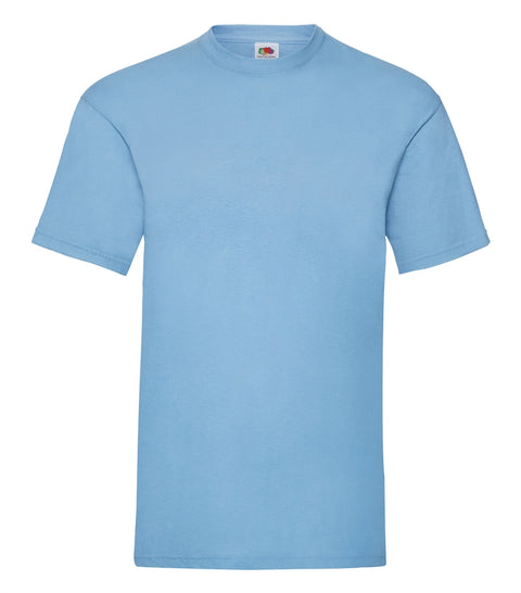 T-Shirt - Fruit of the Loom - 'Valueweight T' - Lyseblå