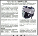 Boksehjelm - Budo Nord - Full Face, Sort