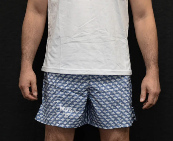 MMA shorts - MOKA 'Blue Wave' - blå