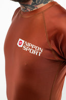 Rash Guard - Nippon Sport - 'Short sleeves' - Brun