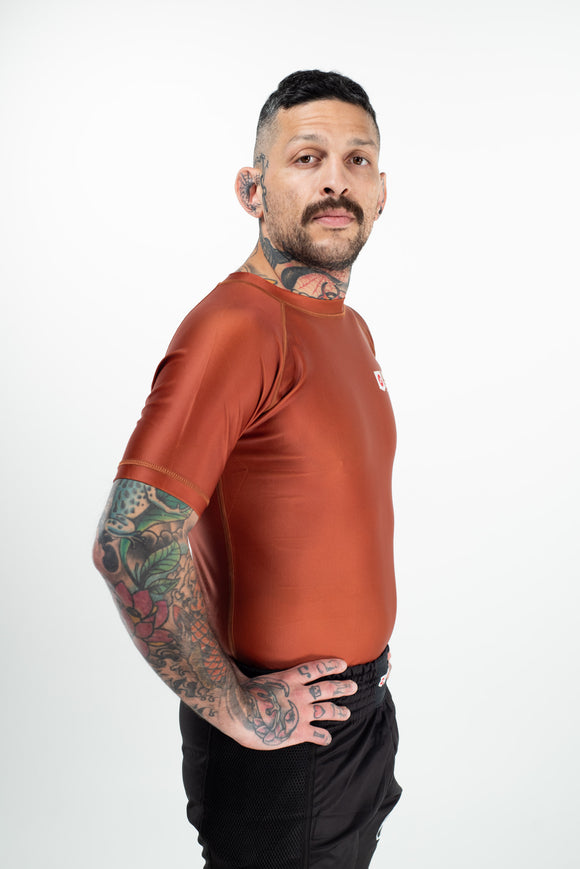 Rash Guard - Nippon Sport - 'Short sleeves' - Brun