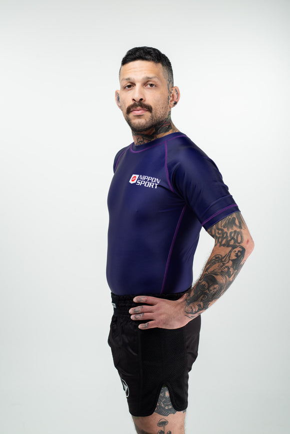 Rash Guard - Nippon Sport - 'Short sleeves' - Lilla