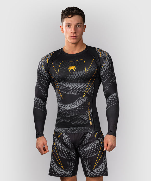 Rash Guard - Venum 'Matupa' - lange ærmer - sort/grå