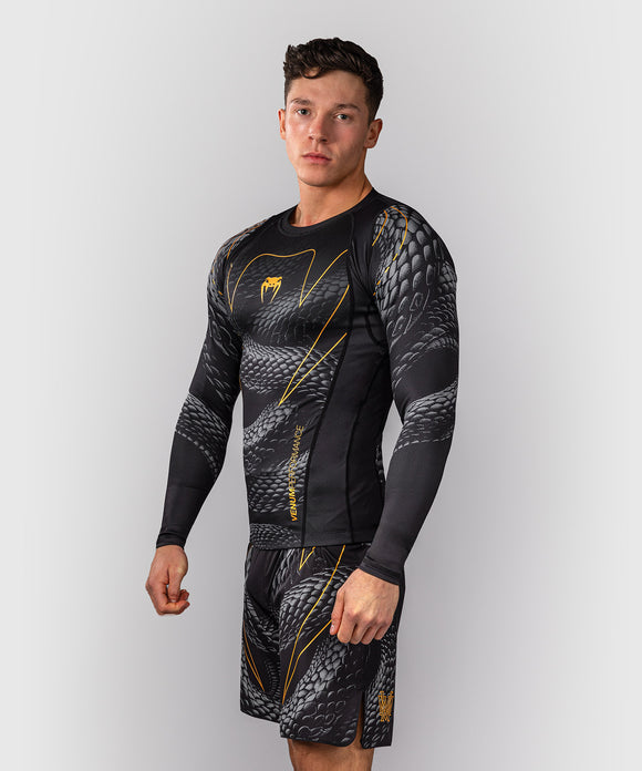 Rash Guard - Venum 'Matupa' - lange ærmer - sort/grå