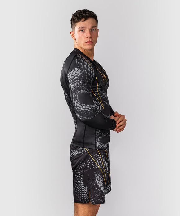 Rash Guard - Venum 'Matupa' - lange ærmer - sort/grå