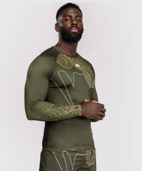 Rash Guard - Venum 'Serpenti' - lange ærmer - khaki
