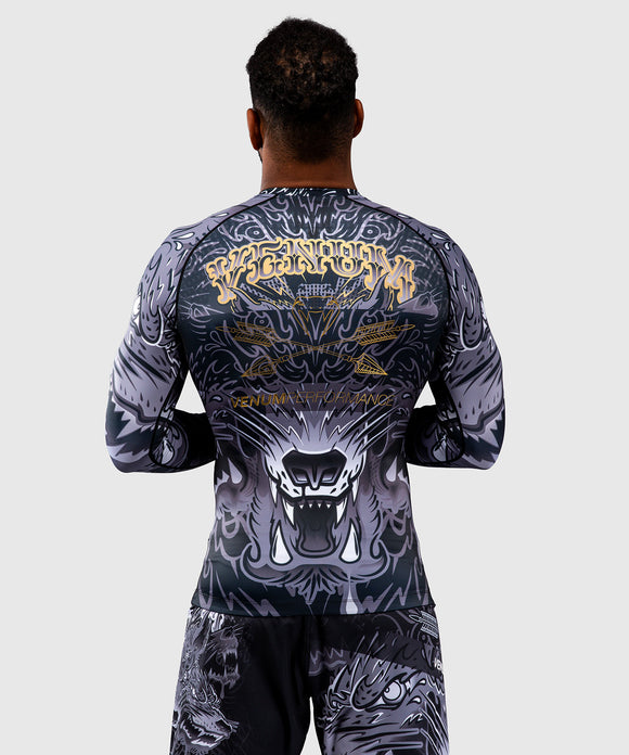 Rashguard - Venum 'Wolf Atak' - Lange Ærmer - Sort/Grå