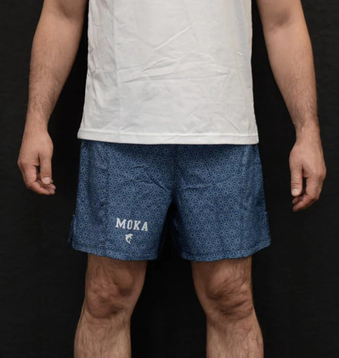MMA shorts - MOKA 'Blue Stars' - blå
