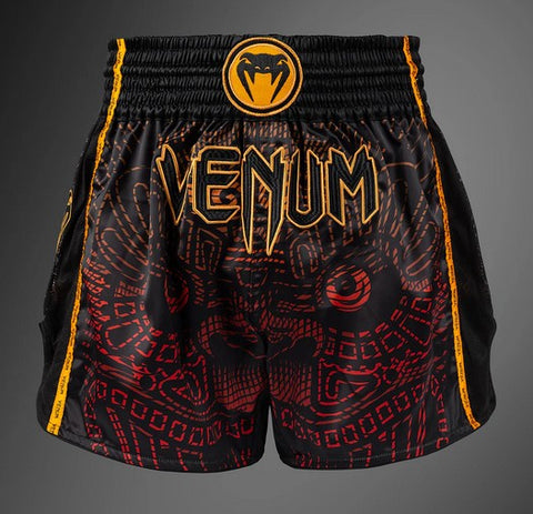 Muay Thai shorts - Venum - 'Quetzal Fury' - Sort/Rød/Orange