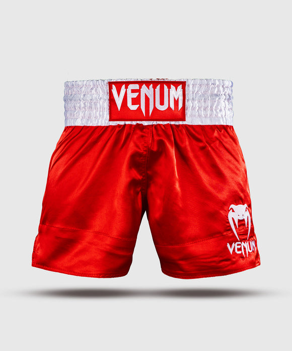 Muay Thai Shorts - Venum 'Classic' - Rød/Hvid