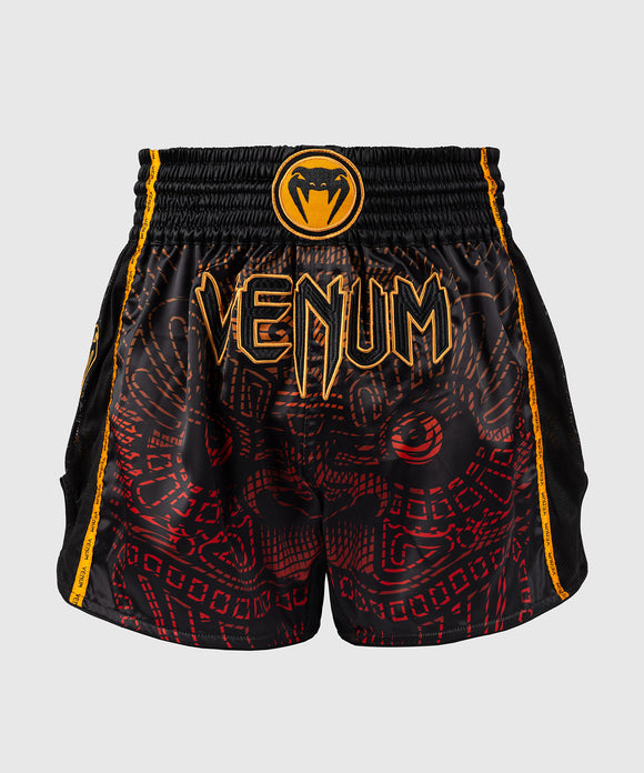 Muay Thai shorts - Venum - 'Quetzal Fury' - Sort/Rød/Orange