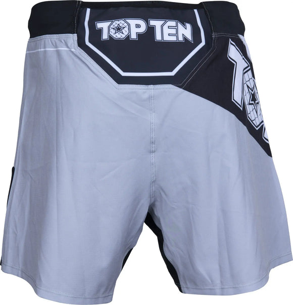 MMA-Shorts - TOP TEN - 'Fight Team' - Grå