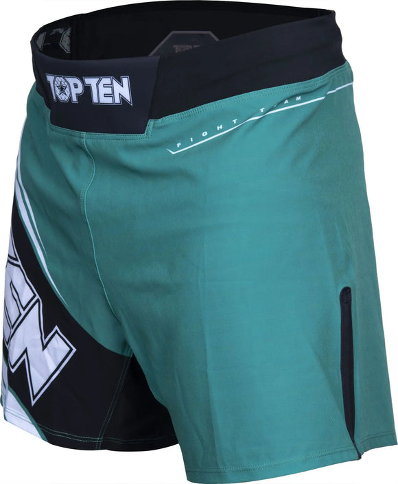 MMA-Shorts - TOP TEN - 'Fight Team' - Grøn