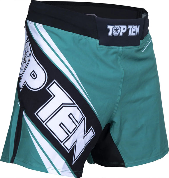 MMA-Shorts - TOP TEN - 'Fight Team' - Grøn