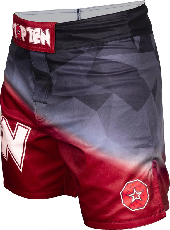 MMA Shorts - TOP TEN - 'PRISM' - Rød