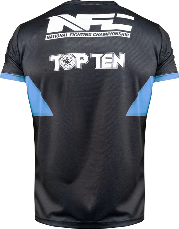T-Shirt - TOP TEN - 'NFC' - Sort-Blå