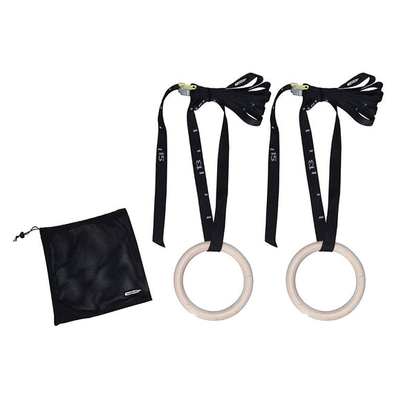 Gymnastics Rings - Tunturi - '23cm x 28mm' - Brun - Træ