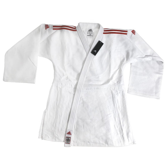 Judo Uniform  - Adidas Judo - 'Champion 2.0' - Slim Fit - Hvid-Rød