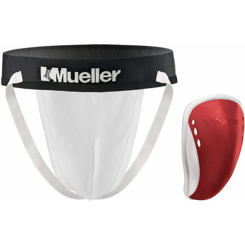 Skridtbeskytter - Mueller - Skridtbeskytter m/flexcup - Voksen - Hvid