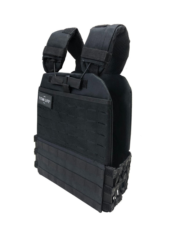 Vægtvest - Titan Life Weightvest Tactical - Sort - 6,7 kg - Sort
