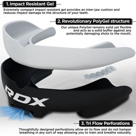 Tandbeskytter - RDX - 'Junior' - Sort/Hvid