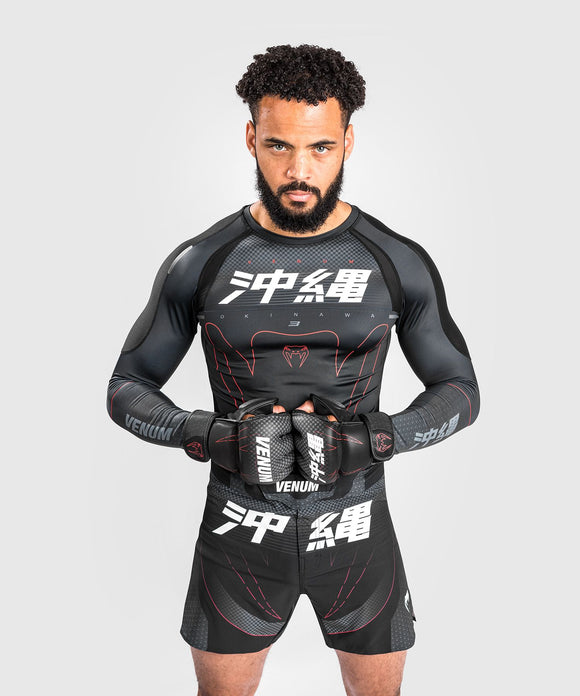 Rash guard langærmet - Venum - 'Okinawa 3.0' - Sort-Rød