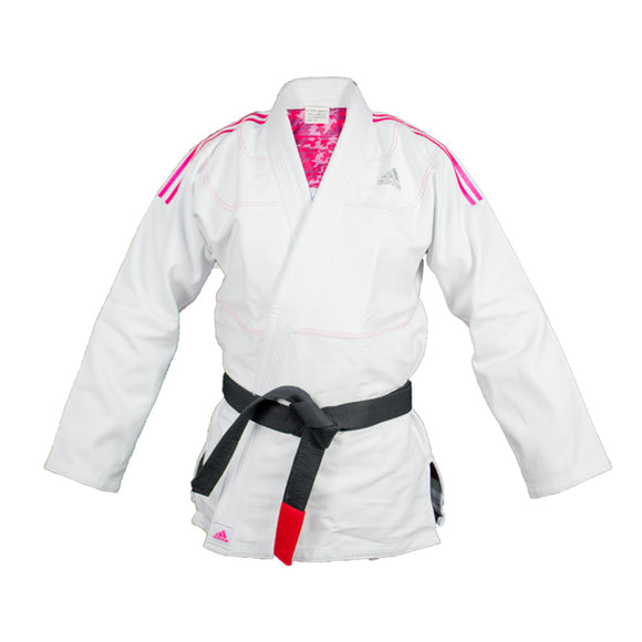 Bjj Dragt - Gi - Adidas BJJ - 'JJ430' - Hvid-Pink
