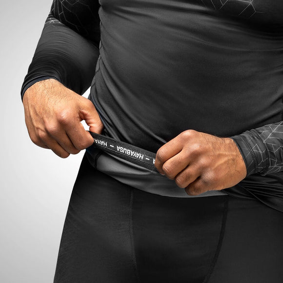 Rashguard - Hayabusa - 'Geo' - Langærmet - Grå