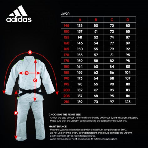 Judo Uniform  - Adidas Judo - 'Quest J690' - Blå-Gul