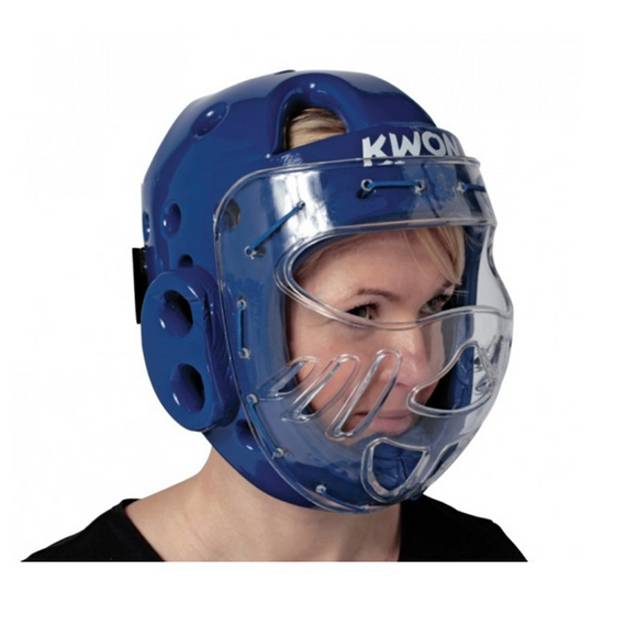 TKD Hovedbeskytter - KWON - KSL- Med Visir - Blå