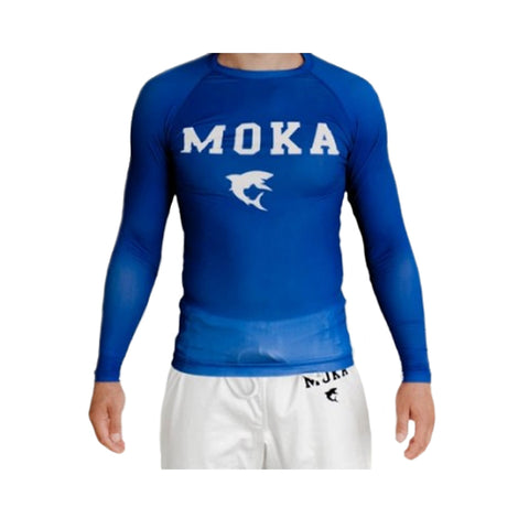 Rashguard - Moka - Langærmet - Blå