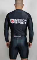 Rash Guard - Nippon Sport - 'Long sleeves' - stort logo - Sort