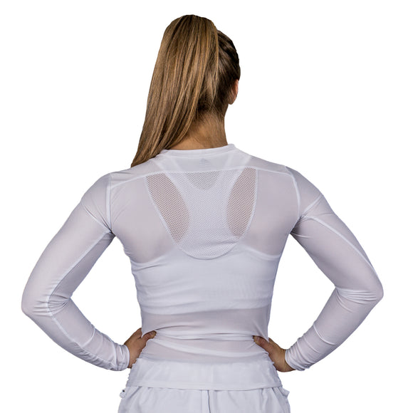 Adidas Rashguard - Lange Ærmer - Hvid