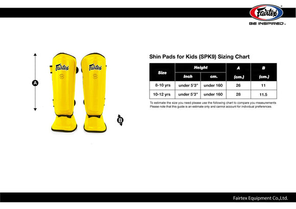 Shinguard - Fairtex - 'SPK9' - Kids - Black