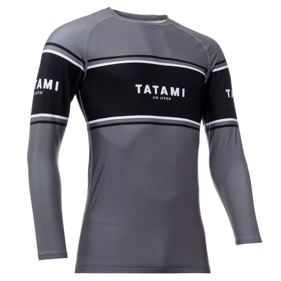 Rash Guard - Men - Tatami Fightwear - Fraction Long Sleeve - Grey