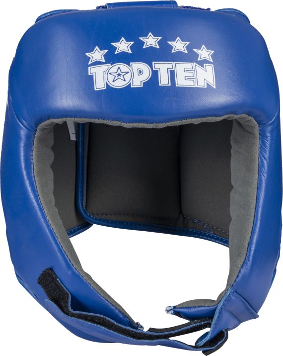 Boksehjelm med mærkat - TOP TEN - IBA - Blå