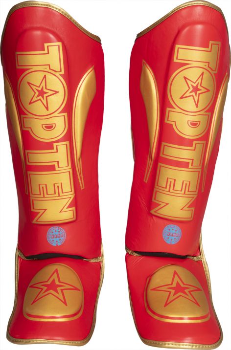 Shin Guard - Top Ti - Star Light WAKO - Rød/Guld