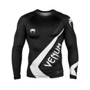 Rash Guard - Venum - 'Contender 4.0' - lange ærmer - Sort-Grå-Hvid